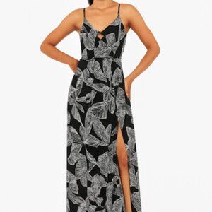 Express Tropical Leaf Print Dress